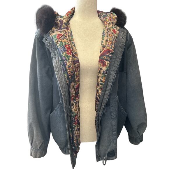 J. Percy for Marvin Richards Suede Leather Hooded Jacket L - Picture 3 of 11